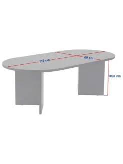 Scandinavia Concept Tische<Couchtisch ''Sable'' in Hellbraun - (B)119 x (H)39,8 x (T)60 cm