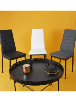 Rétro Chic Tische<Couchtisch "Seville" in Schwarz - (H)48 x Ø 78 cm