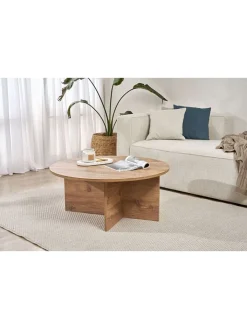 Scandinavia Concept Tische<Couchtisch "Soleil" in Hellbraun - (H)40 x Ø 90 cm