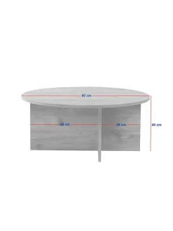 Scandinavia Concept Tische<Couchtisch "Soleil" in Hellbraun - (H)40 x Ø 90 cm