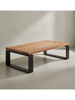 KADIMA DESIGN Tische<Couchtisch WL5.650 115x35x60 cm Massiv Holz Sofatisch mit