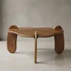 KADIMA DESIGN Tische<Couchtisch 78x78x39,5 cm Mango Massivholz Walnussfarben Sofatisch