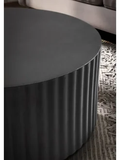 KADIMA DESIGN Tische<Couchtisch 67x67x31 cm Metall Sofatisch Rund, Design