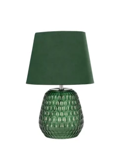 Pauleen Tischleuchten<Crystal Velours Tischleuchte max40W E14 Grün 230V Glas/Stoff