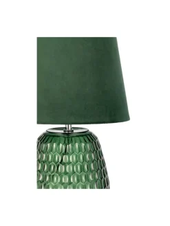 Pauleen Tischleuchten<Crystal Velours Tischleuchte max40W E14 Grün 230V Glas/Stoff