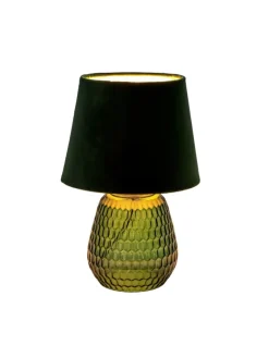 Pauleen Tischleuchten<Crystal Velours Tischleuchte max40W E14 Grün 230V Glas/Stoff