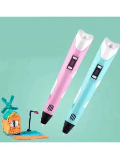 Wisam® Tablets, Konsolen & Elektronisches Spielzeug<3D Drucker Stift Set Rosa für Kinder Erwachsene mit 3 Farben 1.75mm