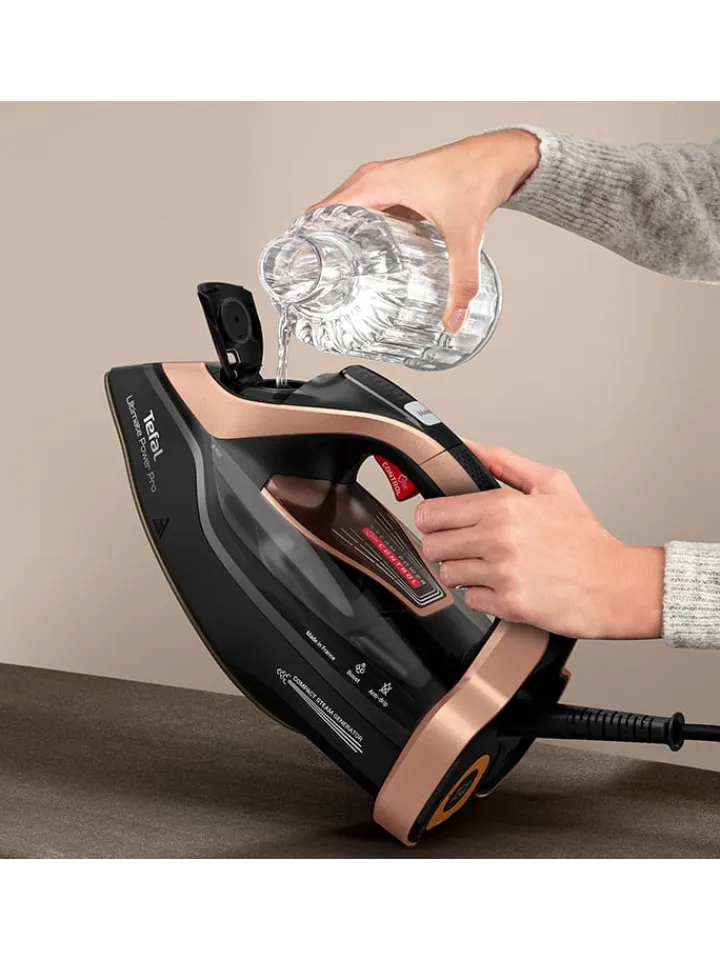 Tefal Klima & Haushalt|Bügeleisen<Dampfbügeleisen "Ultimate Power Pro FV9E50E0" in Schwarz/ Roségold