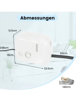 COSTWAY Staubsauger<Dampfreiniger 1500W Aufheizzeit 10s in Weiß