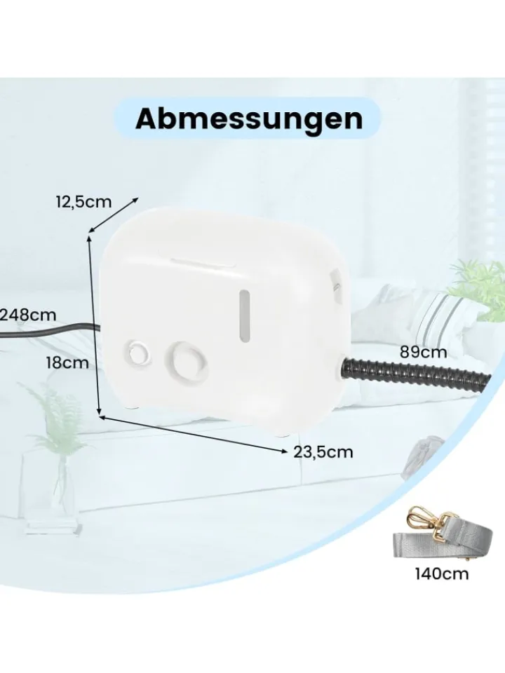 COSTWAY Staubsauger<Dampfreiniger 1500W Aufheizzeit 10s in Weiß