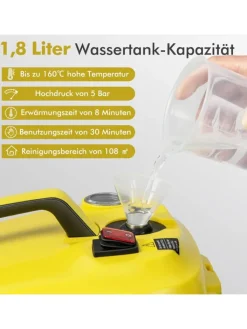 COSTWAY Staubsauger|Klima & Haushalt<Dampfreiniger 2000W in Gelb