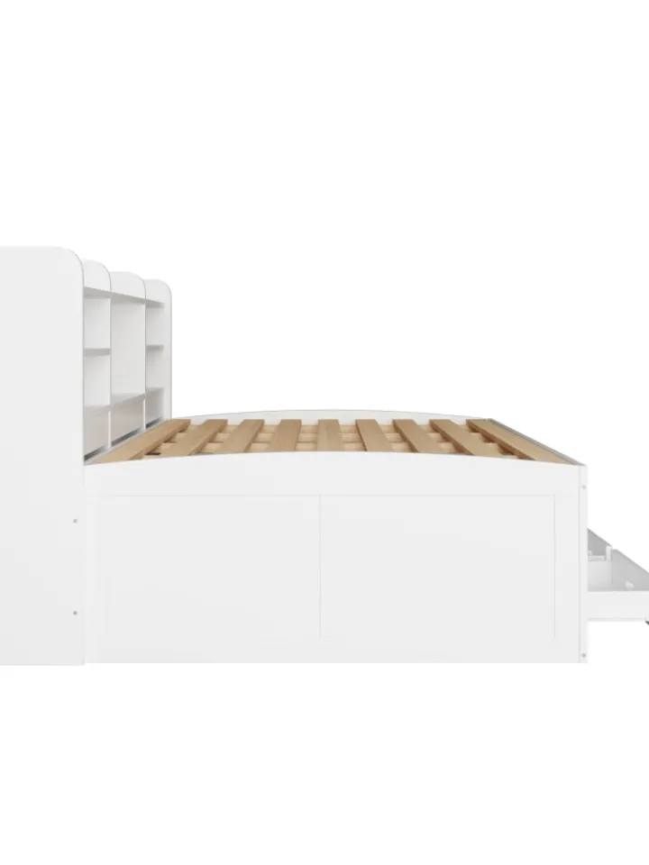 ABRIHOME Betten & Matratzen<Daybett in Weiß 140x200 cm mit LED USB und 3 Schubladen ohne Matratze