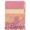 Bloomingville Wohndecken & Plaids<Decke ISNEL Pink Gelb Gestreift 160x130 cm