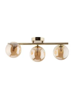 Licht-Erlebnisse Decken- & Hängeleuchten<Deckenlampe (B)23 x (L)47 x (H)17 cm in Gold Bernstein