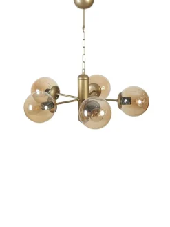 Opviq Decken- & Hängeleuchten<Deckenleuchte "Bankok" in Gold - (B)45 x (H)70 cm