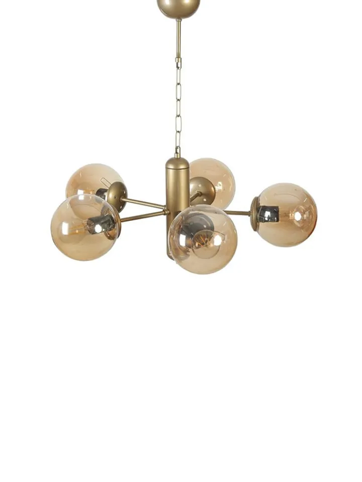 Opviq Decken- & Hängeleuchten<Deckenleuchte "Bankok" in Gold - (B)45 x (H)70 cm