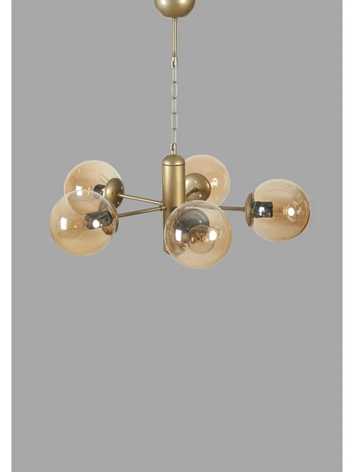 Opviq Decken- & Hängeleuchten<Deckenleuchte "Bankok" in Gold - (B)45 x (H)70 cm