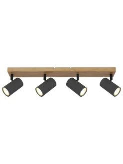 Globo lighting Decken- & Hängeleuchten<Deckenleuchte in Grau/ Hellbraun - (L)56 x (B)6 x (H)12 cm