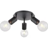 Globo lighting Decken- & Hängeleuchten<Deckenleuchte in Schwarz - (H)16 x Ø 28 cm