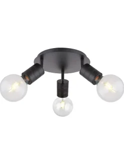 Globo lighting Decken- & Hängeleuchten<Deckenleuchte in Schwarz - (H)16 x Ø 28 cm