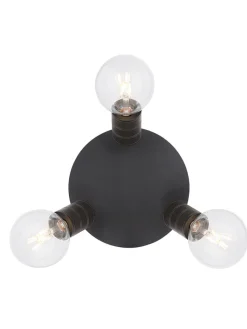 Globo lighting Decken- & Hängeleuchten<Deckenleuchte in Schwarz - (H)16 x Ø 28 cm