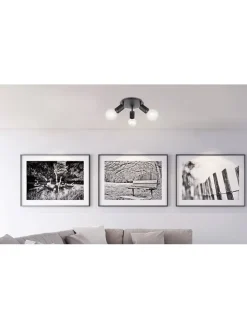Globo lighting Decken- & Hängeleuchten<Deckenleuchte in Schwarz - (H)16 x Ø 28 cm