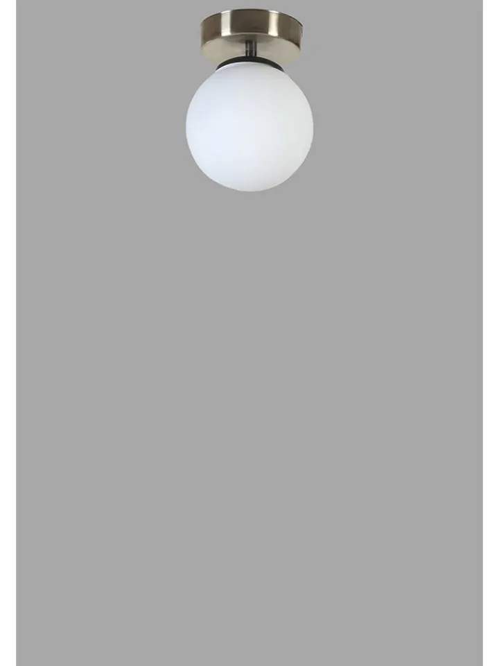 Opviq Decken- & Hängeleuchten<Deckenleuchte in Weiß/ Silber - (B)15 x (H)20 cm