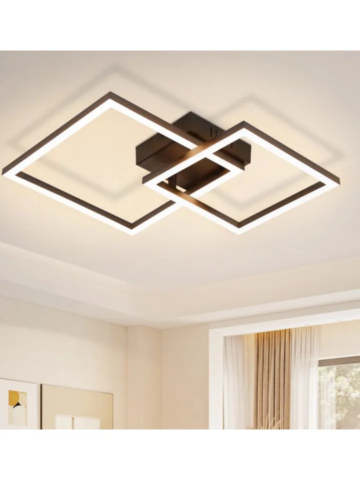 ZMH Decken- & Hängeleuchten<Deckenleuchte LED in schwarz 24W Moderne 3000K Warmweiß Drehbar