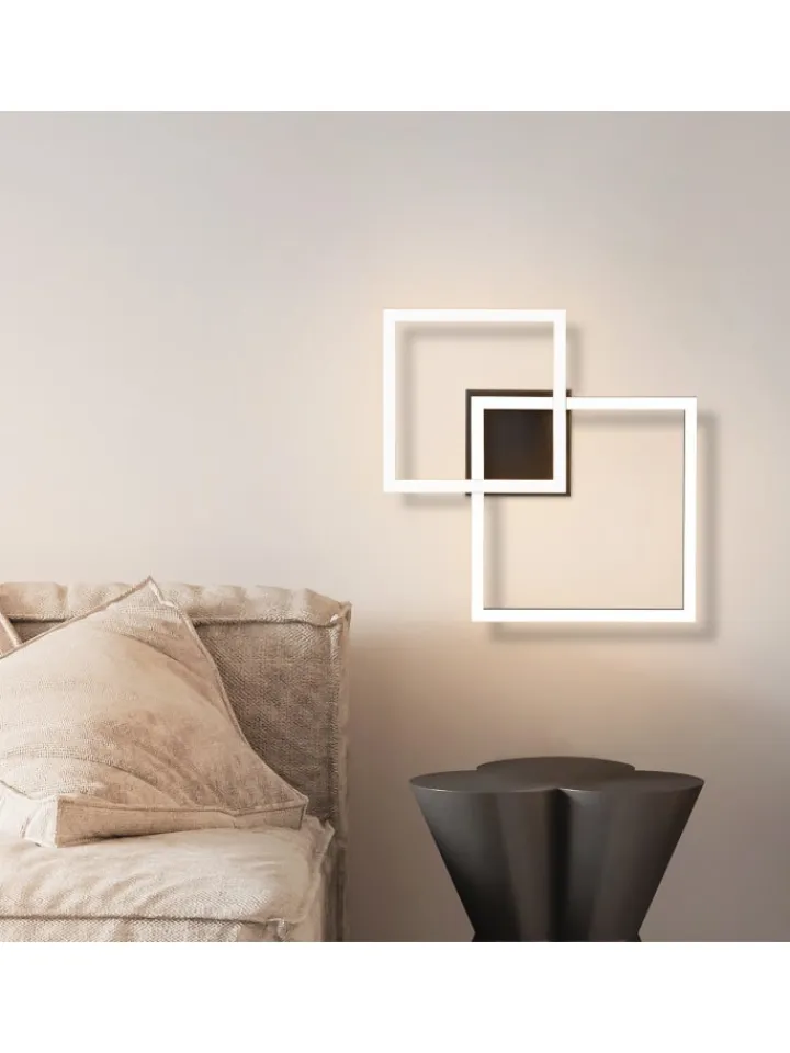 ZMH Decken- & Hängeleuchten<Deckenleuchte LED in schwarz 24W Moderne 3000K Warmweiß Drehbar