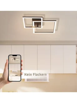 ZMH Decken- & Hängeleuchten<Deckenleuchte LED in schwarz 24W Moderne 3000K Warmweiß Drehbar