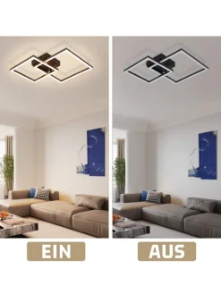 ZMH Decken- & Hängeleuchten<Deckenleuchte LED in schwarz 24W Moderne 3000K Warmweiß Drehbar