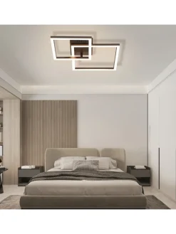 ZMH Decken- & Hängeleuchten<Deckenleuchte LED in schwarz 24W Moderne 3000K Warmweiß Drehbar