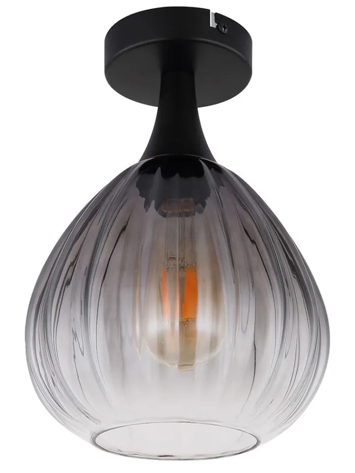 Globo lighting Decken- & Hängeleuchten<Deckenleuchte ''Olsen'' in Schwarz - (H)27,5 x Ø 20 cm