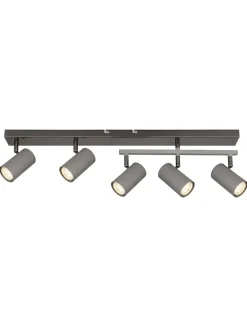 Globo lighting Decken- & Hängeleuchten<Deckenleuchte "Robby" in Schwarz/ Grau - (B)70 x (H)17 x (T)35 cm