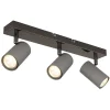 Globo lighting Decken- & Hängeleuchten<Deckenleuchte "Robby" in Schwarz/ Grau - (B)41 x (H)12 x (T)10 cm