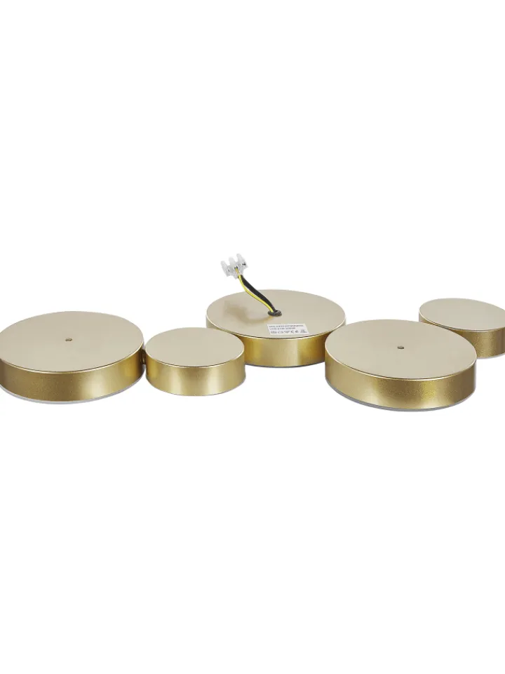 Beliani Decken- & Hängeleuchten<Deckenleuchten LUGA in Gold - (W) 54 x (H) 3 x (L) 20 cm