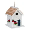 relaxdays Vögel<Deko Vogelhaus in Bunt - (B)18 x (H)23,5 x (T)18 cm