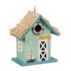 relaxdays Vögel<Deko Vogelhaus in Bunt - (B)19 x (H)24,5 x (T)13,5 cm