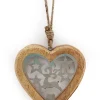 SiL Interiors Dekofiguren & -Objekte<Dekoanhänger ''Heart'' in Hellbraun/ Weiß - (H)15 cm