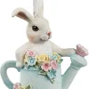 Clayre & Eef Wohndekoration<Dekoanhänger "Kaninchen" in Weiß/ Mint - (B)8 x (H)10 x (T)4 cm