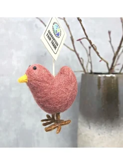 FILZLIG Wohndekoration<Dekoanhänger "Küken" in Pink - (B)10 x (H)8 cm