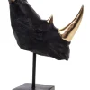 Amadeus Dekofiguren & -Objekte<Dekoaufsteller "Rhinoceros" in Schwarz/ Gold - (H)18 cm