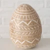 Boltze Dekofiguren & -Objekte<Dekoaufsteller "Telur" in Beige - (H)10 x Ø 7 cm