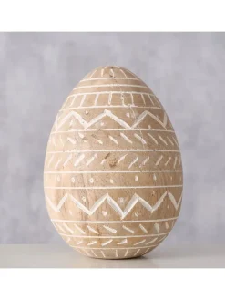 Boltze Dekofiguren & -Objekte<Dekoaufsteller "Telur" in Beige - (H)10 x Ø 7 cm