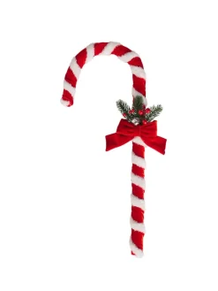 Boltze Weihnachtsschmuck<Dekoaufsteller "Zuckerstange" in Rot - (H)58 cm