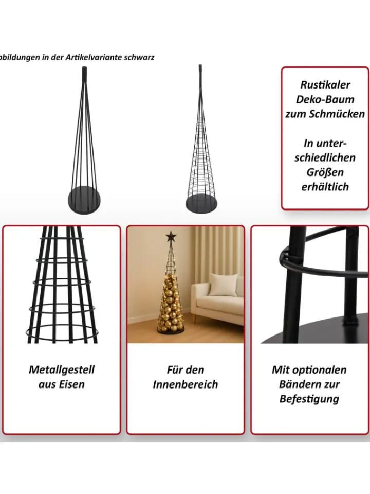 MCW Wohndekoration<Deko-Baum O91, Schwarz