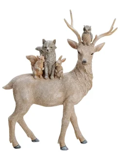 G. Wurm Dekofiguren & -Objekte<Dekofigur ''Deer'' in Beige - (B)28 x (H)35 x (T)10 cm