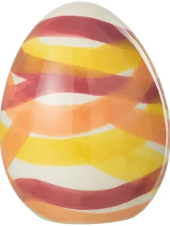 J Line Dekofiguren & -Objekte<Dekofigur "Ei" in Pink/ Orange/ Gold - (H)18,5 x Ø 15 cm