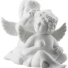Rosenthal Dekofiguren & -Objekte<Dekofigur "Engelpaar mit Blumenkranz" in Weiß - (B)5,5 x (H)6,5 x (T)5 cm