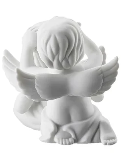 Rosenthal Dekofiguren & -Objekte<Dekofigur "Engelpaar mit Blumenkranz" in Weiß - (B)5,5 x (H)6,5 x (T)5 cm